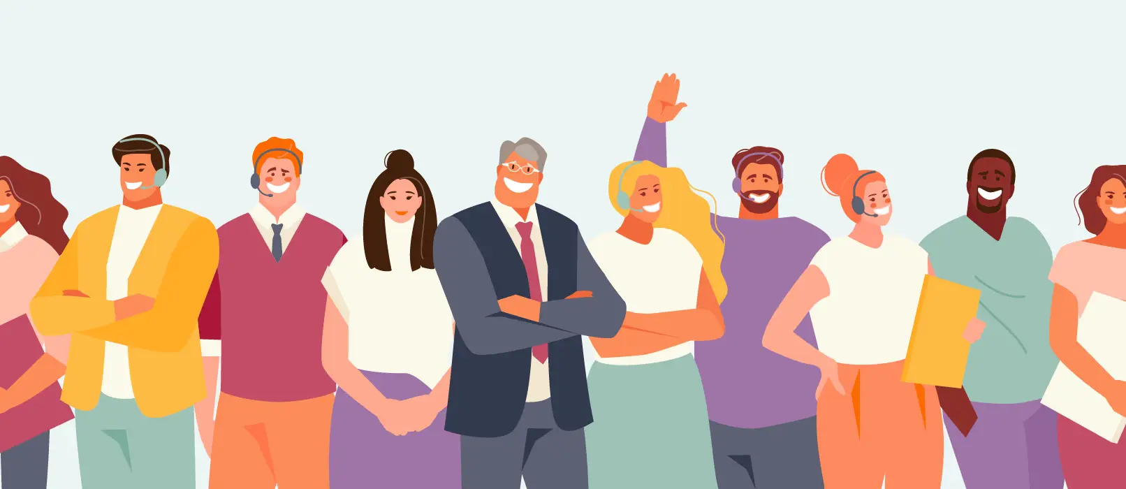 contact center software happy staff