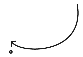 Black curved arrow with a small circle at one end, indicating flow or process navigation in an AI voice agent-enabled knowledge management system dashboard.