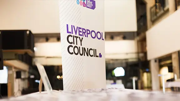 Liverpool City Council signage on display, marking the council's launch of Luna, its new AI voice agent from livepro